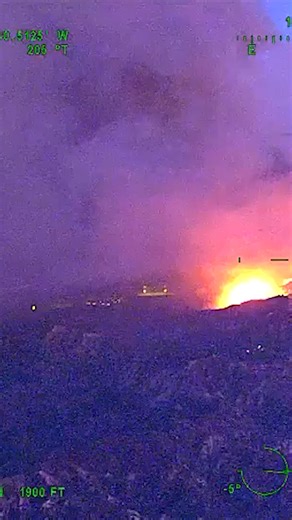 11K views · 78 reactions | Stunning night vision footage shows the Canyon Fire raging across Ventura County, California, scorching over 4,800 acres and prompting evacuations in the Lake Piru area as crews battle to contain the fast-moving blaze. | New York Post | Facebook