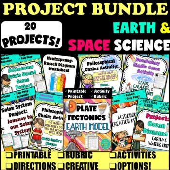 Science Projects Bundle | Earth Space Science Activity Bundle 