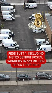 628K views · 16K reactions | Federal prosecutors have charged four individuals in connection to a $63 million fraud operation that involved stealing checks and selling them online using Telegram messaging channels. Read more: themetrodetroitnews.com/feds-bust-4-including-metro-detroit-postal-workers-in-63-million-check-theft-ring/ | Metro Detroit News | Facebook