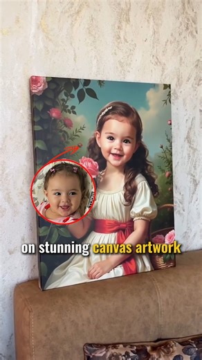 WonderMe on Instagram: "✨ From a simple photo to stunning canvas artwork. ✨ We take your child’s everyday photo and transform it into a timeless portrait—capturing their innocence, beauty, and personality in a way photos alone never could. 🎨 Professionally illustrated from your photo 🖼️ Premium, museum-quality canvas 💖 A keepsake families treasure for generations This isn’t editing. It’s artistry. 🎁 Perfect for birthdays, milestones, and meaningful gifts 👉 Create your child’s custom canvas 