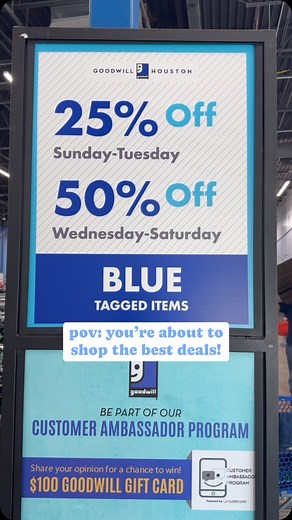 The color of the week is BLUE  Shop the best deals today! | Goodwill Houston | Facebook