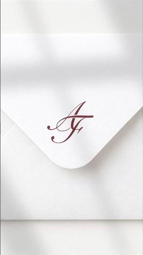 Elegant A&F wedding monogram logo. Design process ⭐️ #weddingmonogram