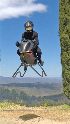 Tomasz Patan on Instagram: "This year we brought a Sci-Fi futuristic personal flying motorcycle to reality. Airbike became the world's first jet powered hoverbike and redefined personal mobility. What you see is just the beginning. There are so many exciting things that we cannot wait to share - stay tuned and make sure to follow our journey. www.volonaut.com #volonaut #volonautairbike #hoverbike #speederbike #futuretech #flying #innovation #engineering #realizedreams #insta360"