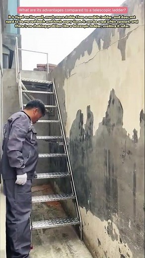 Genius Space Saving Folding Ladder That Tucks Against the Wall