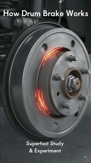 How Drum brake Works #drumbrakes #mechanicalengineering #shorts