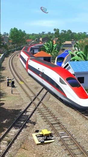 High Speed Train Hits Cross Queue as Many High Speed Train Pass #train #railroad #railtrack #railway