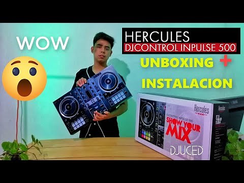 HERCULES DJ INPULSE 500 (Unboxing + Instalacion ) COMO INSTALAR DJUCED - HUECITO
