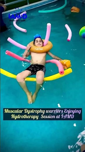 Muscular Dystrophy warriors enjoying Hydrotherapy Session at IAMD |