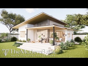 Simple House Design 2-Bedroom Small Farmhouse Design | 9 x 11 Meters