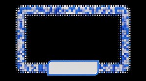 Frame Overlay for Streaming Camera with Animated Blue-Toned Squares Moving Animation