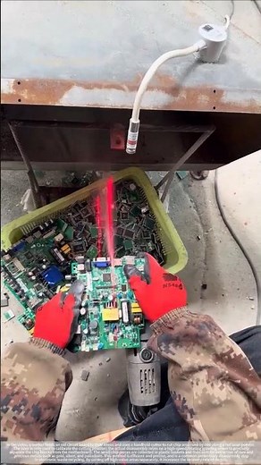 Circuit board chip disassembly, cutting and recycling