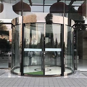 [Hot Item] Automatic Revolving Door, 2 Wings, Built-in Sliding Auto Door