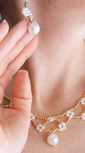 112K views · 3.4K reactions | How to make a beaded necklace and earrings easily - DIY jewelry! | Miarti - Creative ideas | Facebook