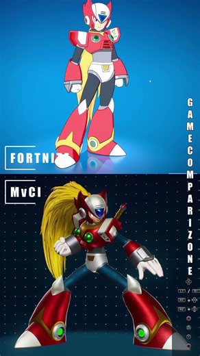 I think I go with Epic this time - Mega Man X Fortnite vs MVC Infinite #comparison #shorts