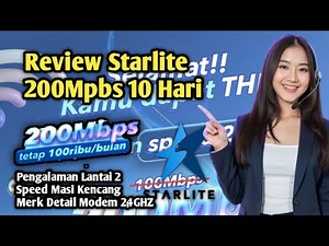 Review Starlite Indonesia Internet Wifi Murah 200Mbps ? Tes Speed 10 Hari Lancar Stabil No Fup
