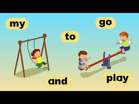 6 Sight Words| Level 1A| Lesson #2/32 Play All Day| Lyrics |3分鐘學會常見詞| 高飛英語| |Full version | 玩轉英語常見詞