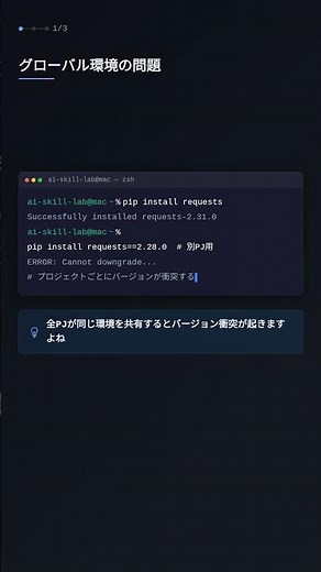 python -m venvで仮想環境を作成【Python】