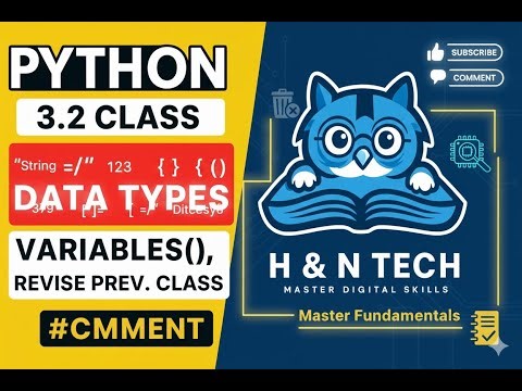 03_02 class Python Data Types & Type Casting Explained | f-strings, Concatenation, Input & More