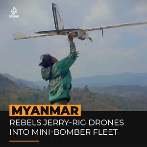 5.1K views · 200 reactions | Deep in the jungles of eastern Myanmar, rebels are using a surprising mix of hi-tech and crude contraptions to create a drone attack fleet ⤵️ | Al Jazeera English | Facebook