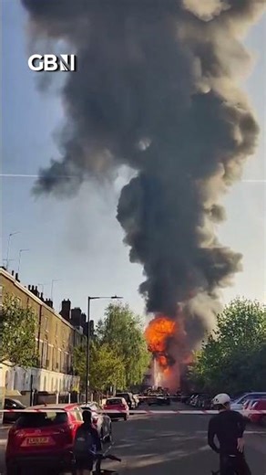 Huge fire engulfs electrical substation in London as smoke billows from raging inferno