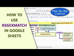 Google Sheets | REGEXMATCH | Function | Match Text with Pattern | Example | Spreadsheet | Tutorial