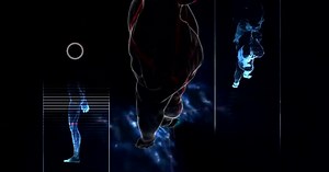 Human body scan video animation