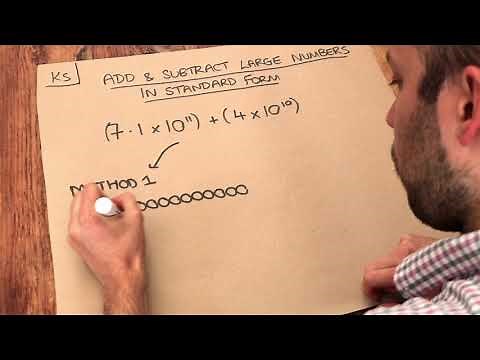 Key Skill - Add or subtract large numbers in standard form.