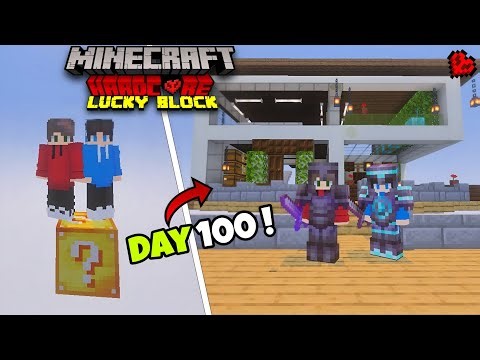 We Survived 100 Days on ONE LUCKY BLOCK in Survival Minecraft! (Hindi)