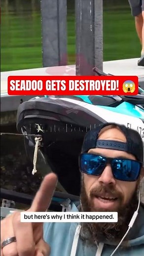 Sea-Doo RIPPED Front OFF?! 😱 (Sunk Ski Recovery FAIL) #shorts #seadoo