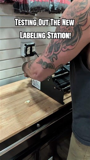 Testing out the new Labeling Station. This will definitely help streamline the process.