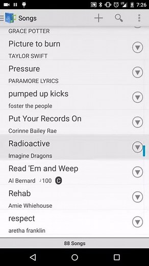 Setlist Helper Alphabet Scroller
