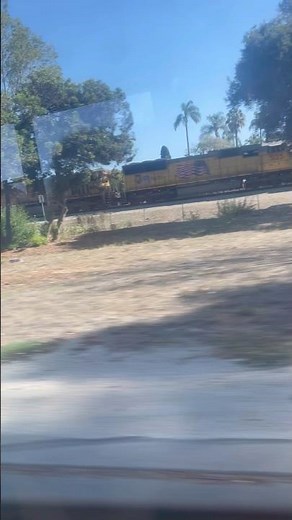 Pacing with southbound Union Pacific freight train going through Santa Barbara ￼
