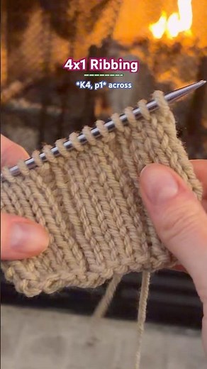 This knit ribbing stretches beautifully (4x1) - Knit Stitches - Knitting Tutorials