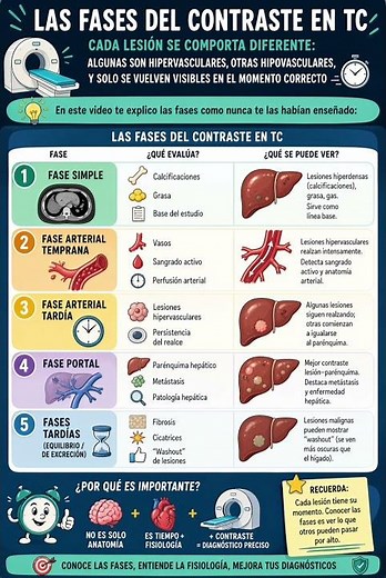 🧠✨ Las fases del contraste en TC explicadas fácil y rápido. #fyp #contrastes #yodo #fypシ