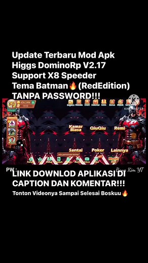 14K views · 54 reactions | LinkDownload https://www.mediafire.com/file/fj9fte4arqxeij4/Domino_Rp_v2.17_by_Kim.apk #higgsdomino #batman #comic #dccomics #joker #robinbatman #viral #fyp #tranding | Kim Domino | Facebook