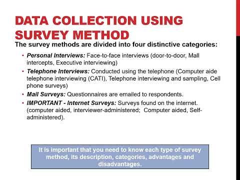 Collecting primary data - quantitative techniques