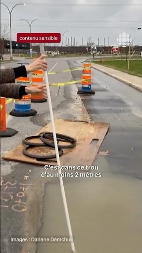 Un trou béant de 2 mètres de profondeur à Montréal blesse grièvement une cycliste