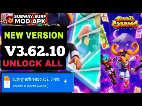 Subway Surfers Mod Apk 3.62.10 Latest Version 2026 -Unlimited Money & Unlock All Characters New