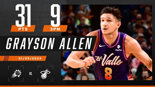 Grayson Allen LIGHTS UP FROM THREE 😱 Leads Suns to VICTORY over Heat 🔥 | NBA on ESPN