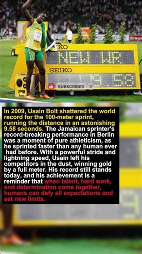 The Fastest Human to Run 100 Meters 🏃‍♂️💨