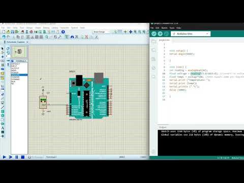 Read LM35 Temperature Sensor | Arduino Proteus Simulation