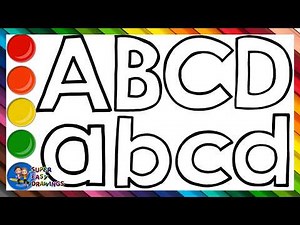 Draw and Color the Alphabet 🔠🔡🌈 Learn The Letters and Colors in English 🇦-🇿 Drawings for Kids
