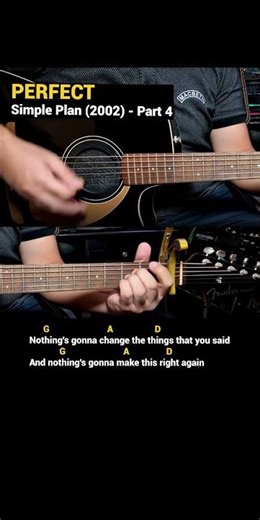 Perfect - Simple Plan (2002) - Easy Guitar Chords Tutorial with Lyrics Part 4 SHORTS REELS