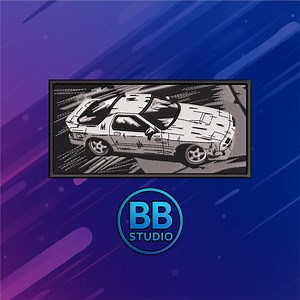 Mazda RX-7 Embroidery Design | JDM Car Machine Embroidery File (pes, Dst, Jef) - Etsy