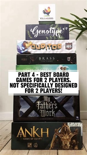 Follow for more 2 player board game recommendations! We created this series as it’s easy enough to find a list of 2 player games, but much harder to find out whether games designed for more players, still work well for 2! #boardgames #boardgaming #tabletopgames #boardgametiktok #couples