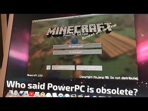 Playing Minecraft on a PowerBook G4!