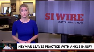 Neymar leaves practice with ankle injury