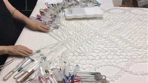 Finishing the leaves of the arrowhead violet, an Australian native, which has tiny flowers each surrounded by long pointed leaves. This work will be in a group exhibition with InterLace Oceania Contemporary Lace Makers Group: Meraki - Lace Made With Creativity, Passion and Love Date - February 14 to 12 April 2026 Location - Tamworth Art Gallery, NSW, Australia. https://tamworthregionalgallery.com.au/meraki #tamworthregionalgallery, #Tamworthregionalgallery, # interlaceoceainia, #lace #lacemaker 