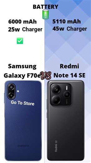 Samsung Galaxy F70e vs Redmi Note 14 SE
