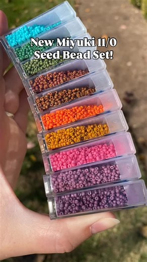 We have a new Miyuki 11/0 round seed bead set to add to our collection! We’re calling this one our Wildflower set and it was HIGHLY influenced by some of our personal favorite Miyuki colors. Get 10 grams each of 10 different shades in a curated, warm semi-matte finish each in individual flip-top containers in a larger storage box. Get a beautiful color palette already ready to go and add a bit of warm color to your bead stash in one easy set. Find the Wildflower Set only at Beads Direct USA as “